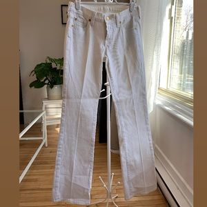 7 For All Mankind - White Denim Flare Jeans